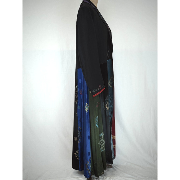 Vintage 90's Staley Gretzinger Black Long Jacket Artwear #50201 One Size - Picture 4 of 11